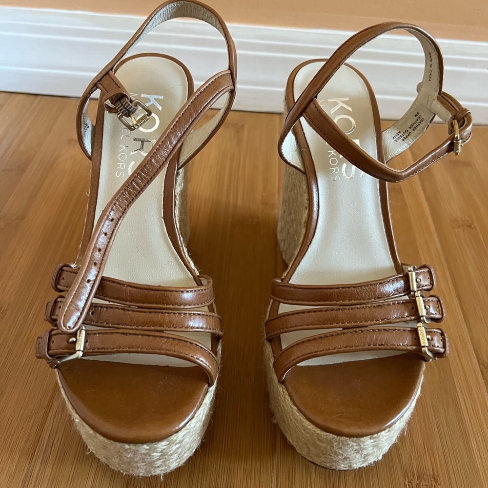 Kors Michael Kors Espadrilles Wedge Sandals! 6 M